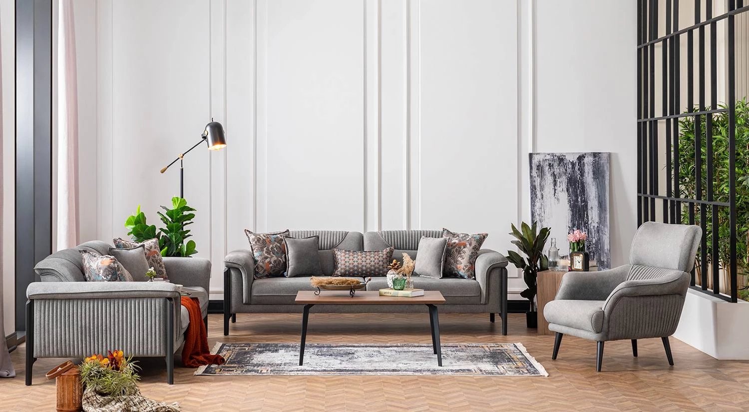 New Best Sofa Set - Gray