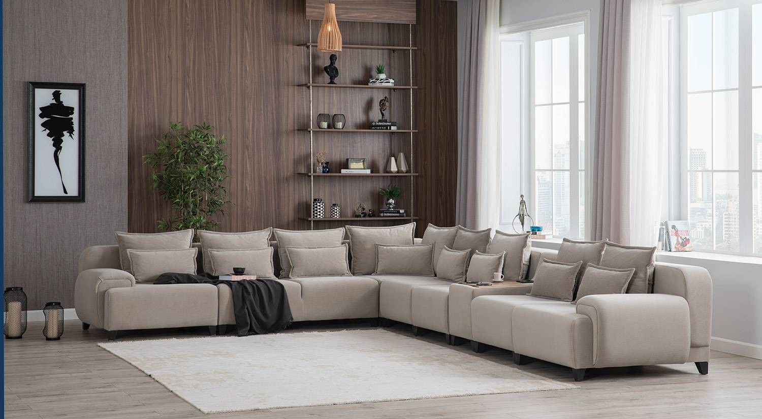 Loca Corner Sofa Set - Cream